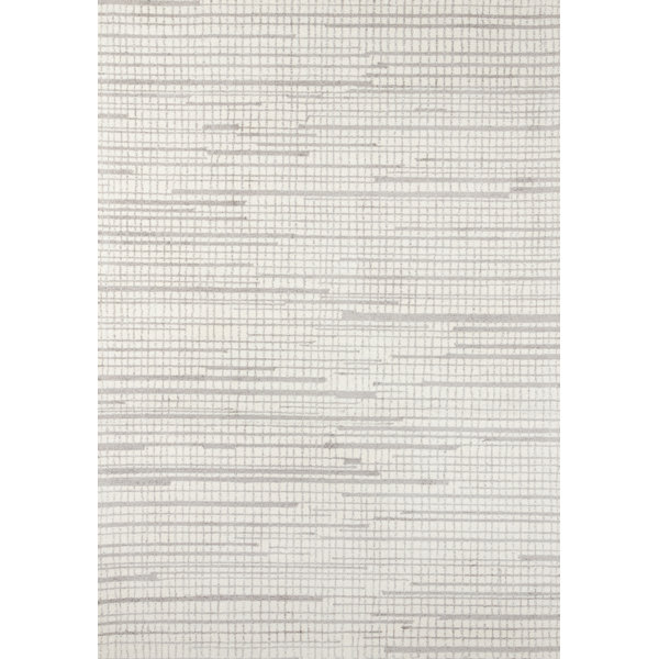 17 Stories Handmade Gray/Cream Rug Wayfair